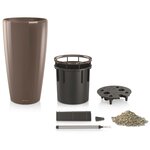 Lechuza jardinière rondo 40 all-in-one taupe haute brillance 15744