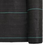 vidaXL Membrane anti-mauvaises herbes noir 1 5x10 m PP
