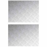 vidaXL Plaques à damier 2 Pièces Argent 70 x 50 cm Aluminium