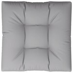 vidaXL Coussin de palette gris 70x70x12 cm tissu