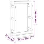 vidaXL Support pour bois de chauffage Blanc 60x25x100 cm Bois de pin