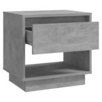 vidaXL Table de chevet Gris béton 45x34x44 cm Bois d'ingénierie