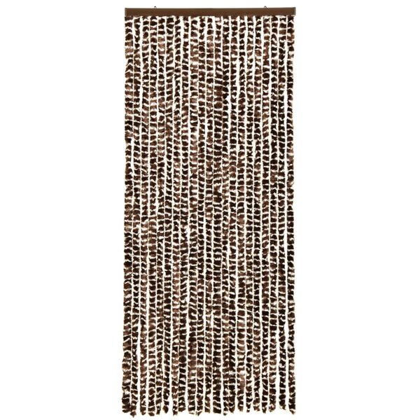vidaXL Moustiquaire Marron et blanc 56x185 cm Chenille