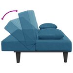 vidaXL Ensemble de canapés 2 Pièces avec coussins bleu velours