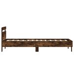 vidaXL Cadre de lit tête de lit chêne fumé 75x190 cm bois ingénierie