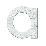 Numéro A - Numéro adhésif pour boîtes aux lettres- Pierre véritable 50 mm  Albatre