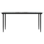 vidaXL Ensemble à manger de jardin 7Pièces noir poly rotin verre