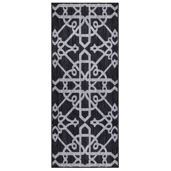 vidaXL Tapis de couloir Noir 80x200 cm