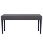 Banquette pouf tabouret meuble banc 106 cm gris synthétique 3002207