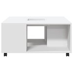 vidaXL Table basse blanc 80x80x40 cm bois d'ingénierie