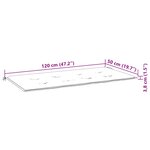 vidaXL Coussin de banc de jardin gris 120x50x4 cm tissu oxford