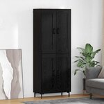 vidaXL Haut Armoire 2 Pièces Chêne noir Bois d'ingénierie