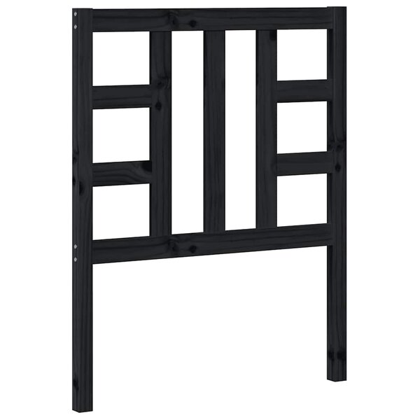 vidaXL Tête de lit Noir 81x4x100 cm Bois massif de pin