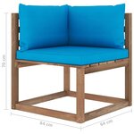 Vidaxl salon palette de jardin 6 pièces et coussins bois de pin imprégné