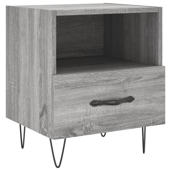 vidaXL Table de chevet sonoma gris 40x35x47 5 cm bois d’ingénierie