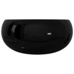 vidaXL Lavabo rond Céramique Noir 40 x 15 cm