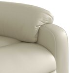 vidaXL Fauteuil de massage inclinable crème similicuir