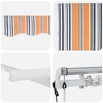 vidaXL Auvent Rétractable Multicolore 350 x 200 cm