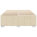 vidaXL Cadre de lit sans matelas crème 140x190 cm tissu