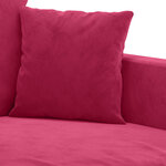 vidaXL Canapé à 3 places Rouge bordeaux 180 cm Velours