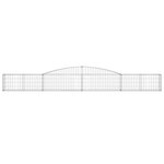 vidaXL Paniers à gabions arqués 4 Pièces 400x30x40/60 cm Fer galvanisé