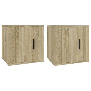 vidaXL Meubles TV muraux 2 Pièces Chêne sonoma 40x34 5x40 cm