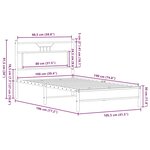 vidaXL Cadre de lit sans matelas chêne marron 100x190 cm