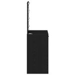 vidaXL Table de maquillage avec lumières LED Chêne noir 50x41x135 cm