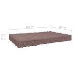 Vidaxl coussins de plancher de palette 3 pièces taupe coton