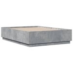 vidaXL Cadre de lit gris béton 120x190 cm bois d'ingénierie