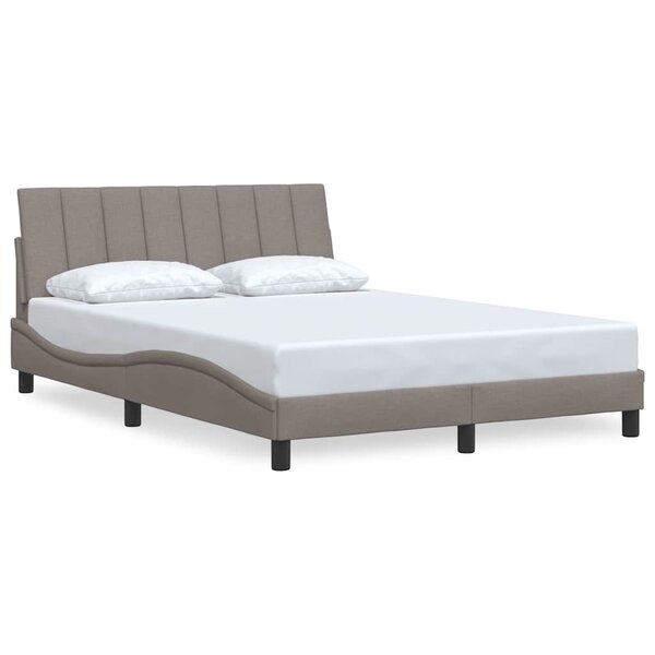 vidaXL Cadre de lit sans matelas taupe 120x200 cm tissu