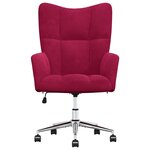 vidaXL Chaise de relaxation Rouge bordeaux Velours