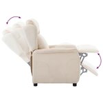 vidaXL Fauteuil inclinable Crème 67.5 x 93.5 x 101.5 cm tissu