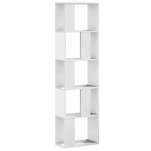 vidaXL Bibliothèque 5 niveaux blanc 45x23 5x162 5 cm bois d'ingénierie