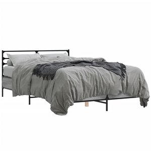 vidaXL Cadre de lit sans matelas sonoma gris 120x190 cm