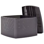 vidaXL Table d'appoint Mocha 54x54x36 5 cm Plastique