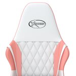 vidaXL Chaise de jeu Blanc et rose Similicuir