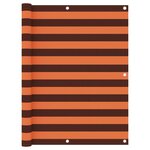 vidaXL Écran de balcon Orange et marron 120x500 cm Tissu Oxford