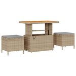 vidaXL Ensemble de canapé de jardin Manuel 9 Pièces Beige Poly rotin