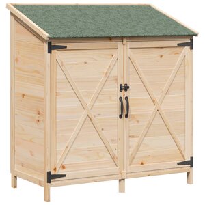 vidaXL Abri de jardin Naturel 106 x 56 x 113 5 cm Bois de Sapin Massif