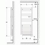 Sèche serviette doris digital ventilo avec soufflerie 1750w blanc
