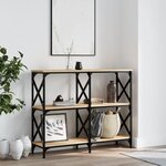 vidaXL Table console chêne sonoma 100x28x80 5 cm bois d'ingénierie