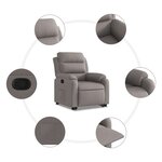 vidaXL Fauteuil inclinable taupe tissu