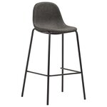 vidaXL Chaises de bar lot de 6 gris foncé tissu