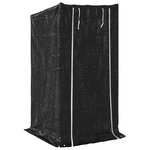 vidaXL Portant de bois de chauffage et housse de pluie acier galvanisé