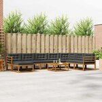 vidaXL Ensemble de canapés d'extérieur 9 Pièces Naturel et Anthracite