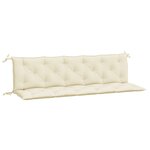 vidaXL Coussins de banc de jardin lot de 2 blanc crème tissu Oxford
