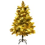 vidaXL Sapin de Noël pré-éclairé et pommes de pin vert 120cm PVC et PE