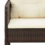 vidaXL Salon de jardin 5 Pièces avec coussins Marron Résine tressée