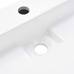 vidaXL Lavabo 80x46x11 cm Fonte minérale/marbre Blanc